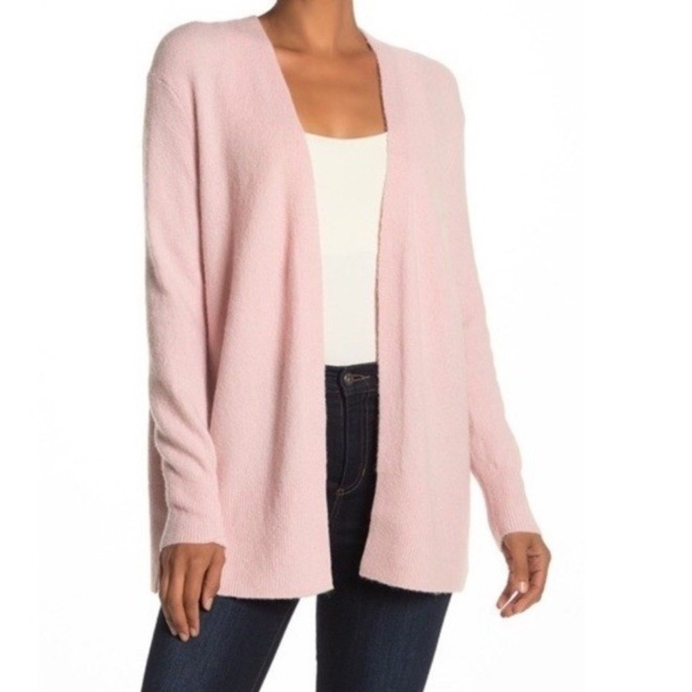 Madewell Womens Wool Alpaca Blend Open Front Cardigan Sweater Medium S Pink Soft